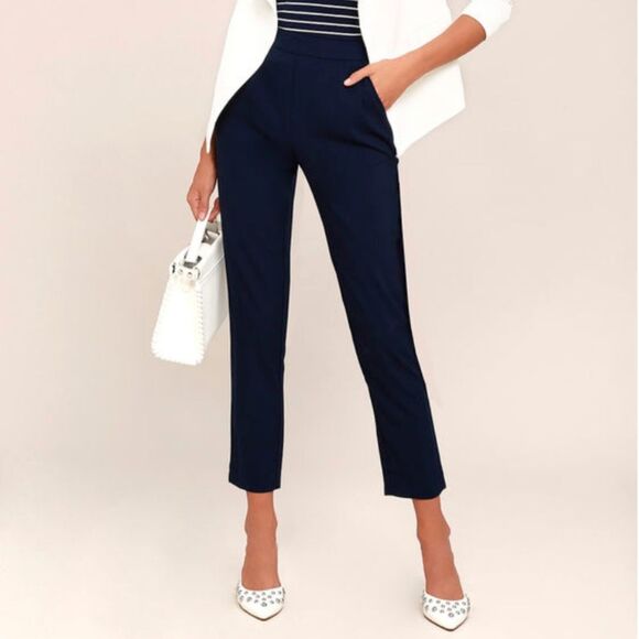Lulus Navy Trouser Pant - Picture 1 of 4